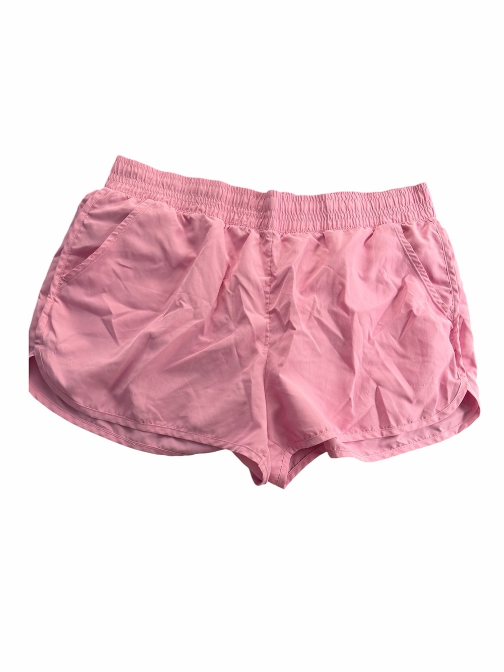 Athletic Works Women's Pink Running Shorts XL (16-18) DriWorks Zipper Pocket